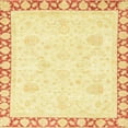 thumbnail image 1 of Ahgly Company Machine Washable Indoor Square Abstract Orange Area Rugs, 7' Square, 1 of 7