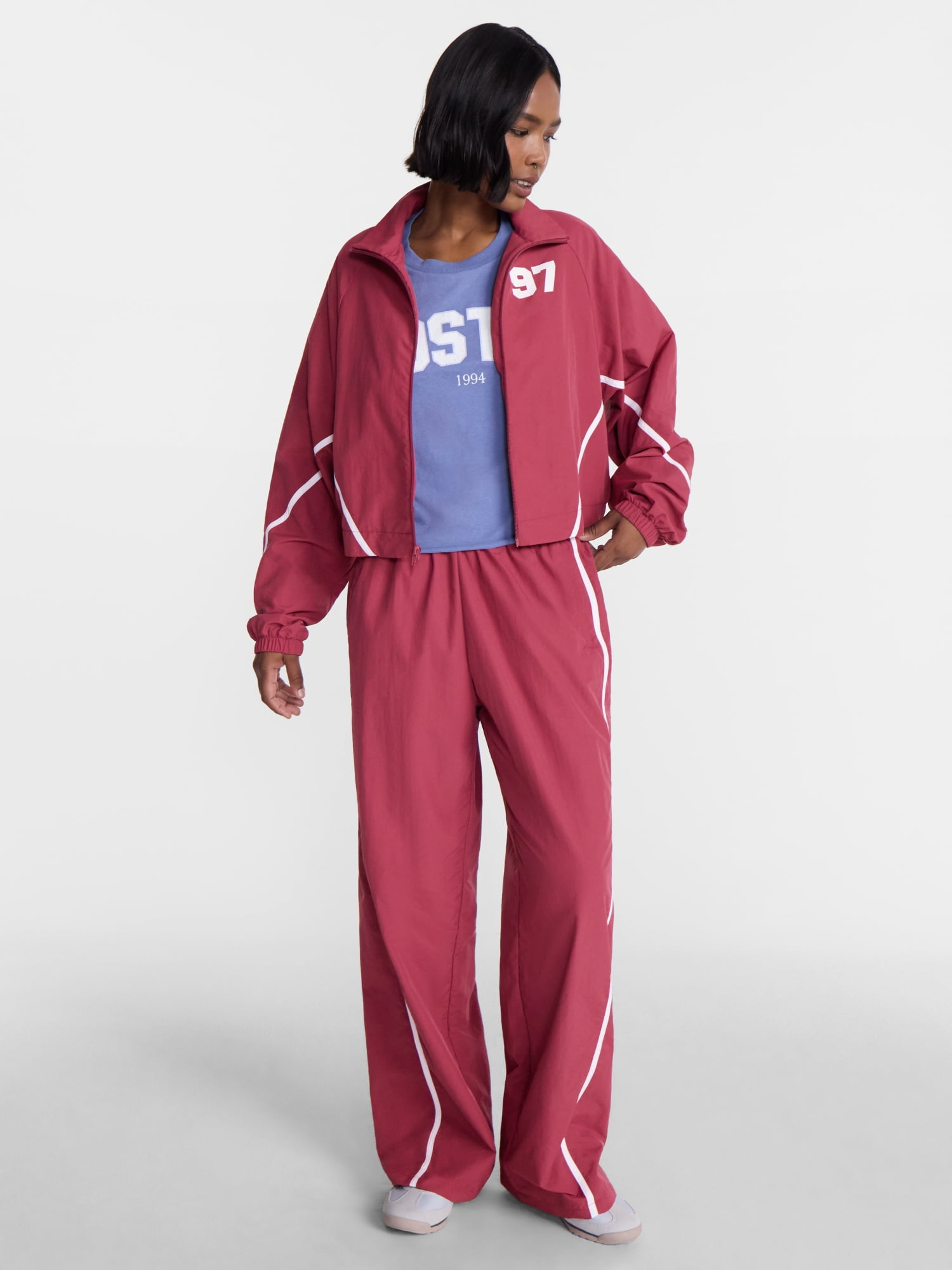 No Boundaries Nylon Track Pants, 29.5'' Inseam, Women's XXS-XXL