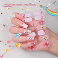 thumbnail image 3 of Pegatinas de uñas francesas llenas de hielo a través de las pegatinas de uñas de dibujos animados japoneses linda película de esmalte de uñas, 3 of 6