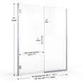 thumbnail image 2 of Miseno MSDSWP4776CLORB Swipe 76" High X 46"-48" Wide Hinged Frameless Shower Door - Bronze, 2 of 4