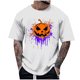 thumbnail image 1 of Blusas y camisas de manga corta y cuello redondo para hombre. Blusas/camisetas de manga corta con cuello redondo y estampado de Halloween para hombre. Blusa para hombre., 1 of 4