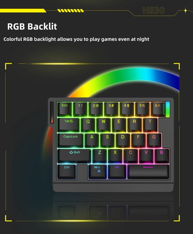 HE30 Mechanical Keyboard One-handed 29 keys Magnetic Switch Smart Speed Quick Trigger E-sports Gamer Gaming Keyboard