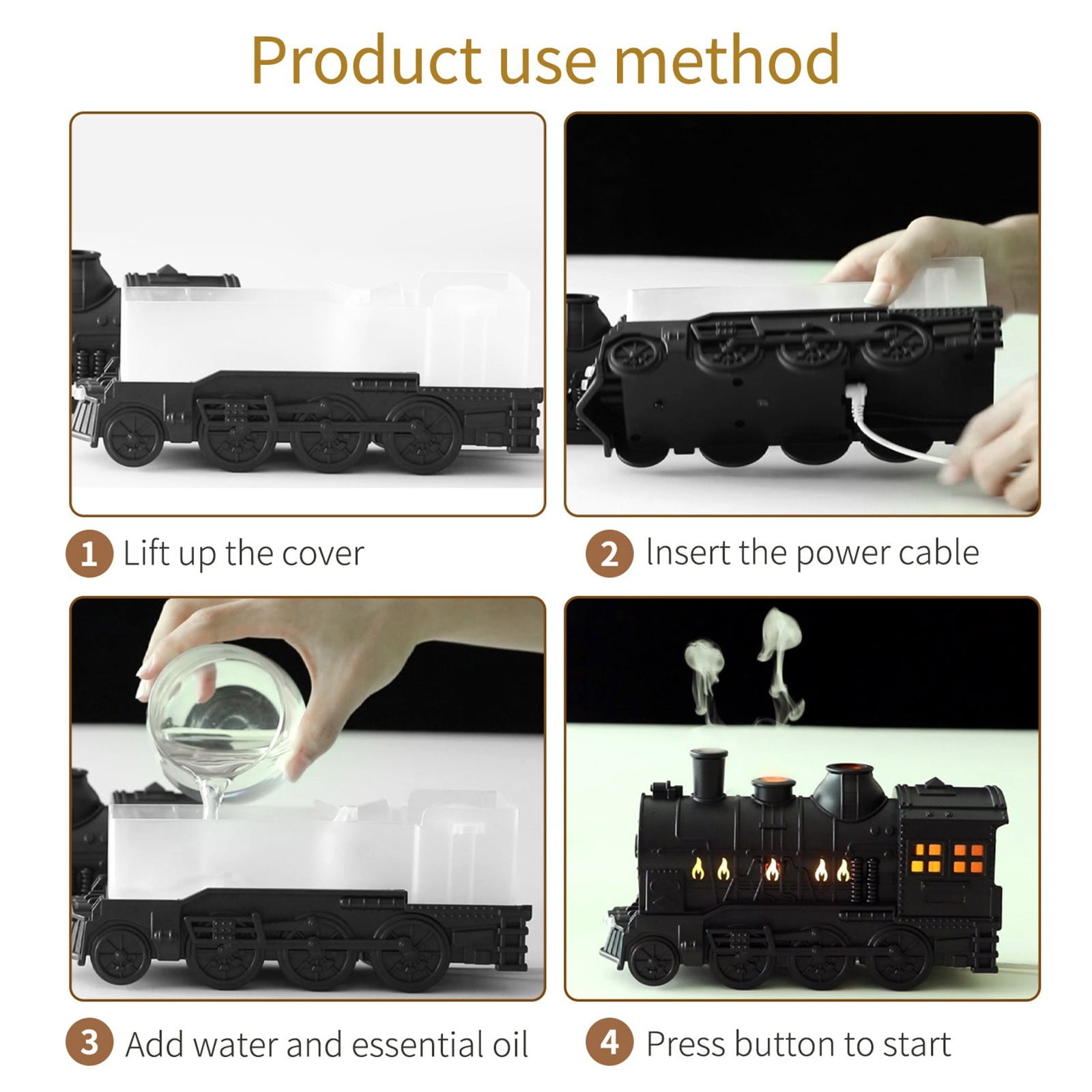 ESULOMP New Train Coil Humidifier Coil Coil Aromatherapy Home Bedroom Essential Oil Aromatherapy Machine