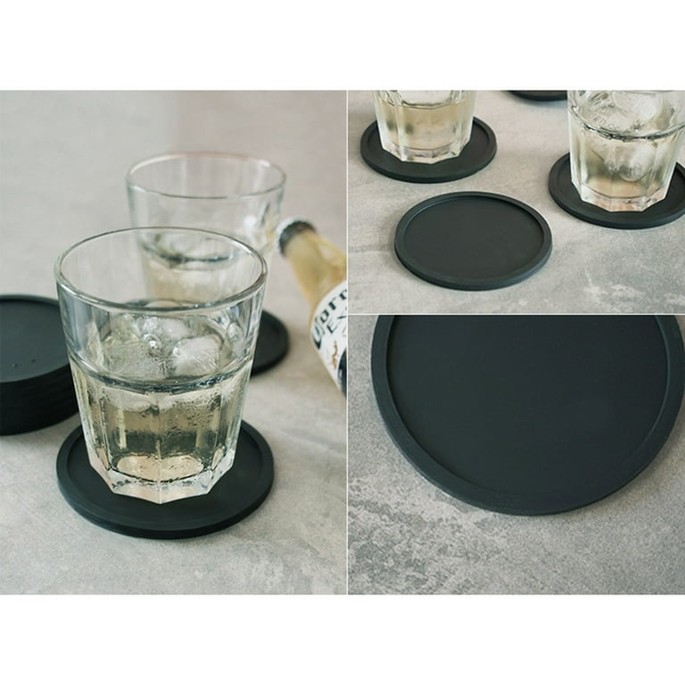 Black glass coasters clearance for drinks
