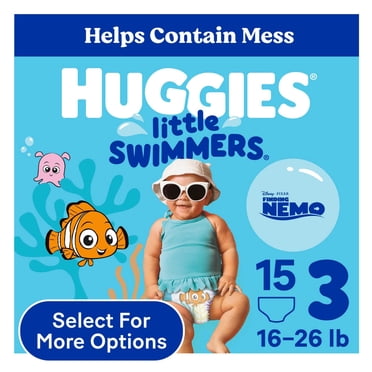 Huggies Little Swimmers Disposable Swim Diapers, Size 3 (16-26 lbs), 15 Count (Select for More)