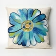 thumbnail image 2 of Liora Manne Visions III Daisy Indoor Outdoor Decorative Pillow Aqua, 2 of 2