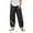 Black, variant on Fsqjgq Women's Pants Beach Trousers Work Pants Stretch Black Wide Leg Pants Cotton Linen Pants Irregular Loose Wide Leg Pants Comfy Baggy Yoga Pant Cropped Trousers with Pockets Palazzo Pants M