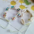 thumbnail image 4 of Xiao Hua Tobilleras tejidas con conchas para mujer, estilo bohemio, para playa, fiesta (estilo K), 4 of 5