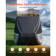 thumbnail image 3 of VEVOR Golf Cart Cover, Full Coverage 2+2/4 Passenger Golf Cart, 420D Waterproof Oxford Fabric Club Car Cover Fits Most Carts Club Car, Yamaha, EZGO, Honda, Silver-Coated Layer & Three Zipper Doors, 3 of 9