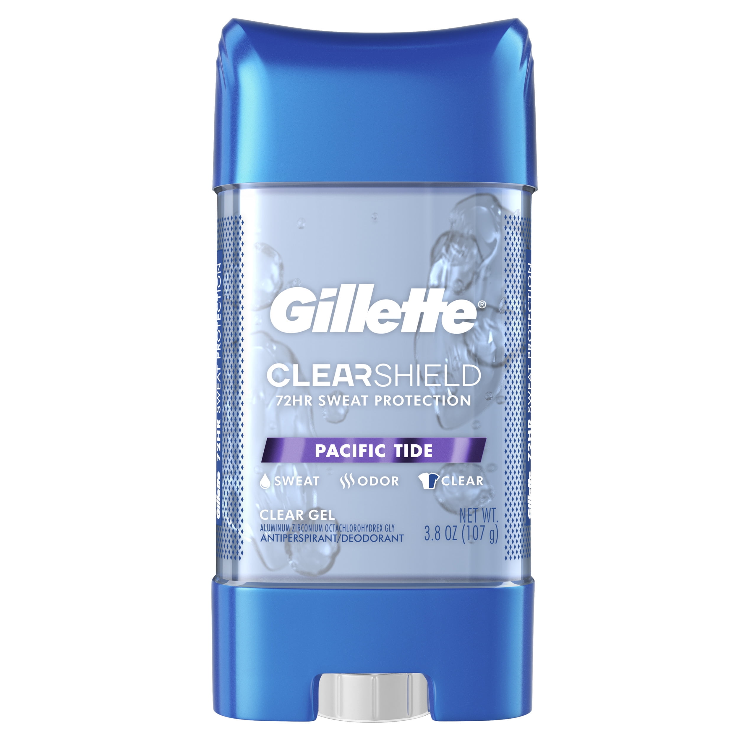 Gillette Antiperspirant Deodorant for Men, Clear Gel, Pacific Tide, 3.8 oz