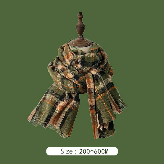 Women Scarf, Duoif Women's Outdoor Fashion Casual Versatile Atmosphere Warm Winter Scarf Scarf Shawl Army Green