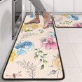 thumbnail image 2 of Kitchen Rugs Sets Of 2,Pioneer Flower Floral Print Pattern Anti Fatigue Kitchen Mat Rugs Non Slip Washable,Decorative Kitchen Floor Mats for Kitchen,Sink,Laundry,17"x47"+17"x47", 2 of 5