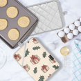 thumbnail image 5 of Yayeee Pot Holders Kitchen Heat Resistant with Pocket 7"x9.8" Cotton Oven Cooking Hot Pads, Beige Christmas Gift Pattern, 5 of 7