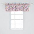 thumbnail image 2 of Ambesonne Blue Pink Window Valance, Vintage Landmarks, 54" X 18", Pale Pink and Pale Blue, 2 of 3