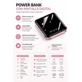 thumbnail image 2 of Power Bank 20000mAh 3 en 1 con Linterna Display LED USB C V8 Rosa Portátil para Celular, 2 of 3