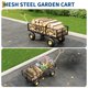 thumbnail image 5 of Yeshouse Carro de jardín resistente con capacidad de 900 lb, vagón utilitario con laterales de malla extraíbles, neumáticos de 10'' y manija ajustable a 180° para granja, patio y transporte, 5 of 8
