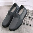 thumbnail image 5 of Men Breathable Mesh Walking Loafers Summer Casual Lightweight Slip-on Sneakers Outdoor Driving Travel Stylish Shoes Gray 11.5 US, 5 of 7
