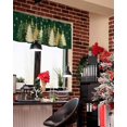 thumbnail image 4 of Christmas Valance for Windows Green Pine Trees Kitchen Curtain Valances Gold Star Xmas Tree Snowflake Valance Curtains Window Treatments Short Curtains for Kitchen Living Room Bedroom 54x18 Inch, 4 of 7