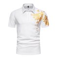 thumbnail image 2 of LSLJS Men Casual Fashion Button Short Sleeve Printed Turndown Pullover T Shirt Tops, Mens Shirts Summer Clothes, 2 of 9