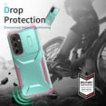 thumbnail image 5 of for Samsung Galaxy A35 Case with Sliding Camera Lens Cover, Shockproof Rugged Hard PC Back & TPU Edge Military Grade Dual-Layers Protection Non-Slip Phone Case for Galaxy A35, Green, 5 of 7