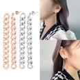 thumbnail image 2 of Chain Earrings Minimalist Tassel Earrings with Chain Stainless Steel Dangle, 2 of 16