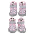 thumbnail image 4 of 4Pcs Dog Shoes Lightweight Outdoor Breathable NonSlip Boots for Small Medium Large Dogs(Colorful Powder Size 1), 4 of 6
