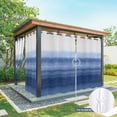 thumbnail image 6 of Navy Blue Ombre Outdoor Curtains for Patio Waterproof, Windproof Privacy Curtains with Weighted Bottom, Farmhouse Modern Gradient Outside Drapes for Picnic Garage Backyard Cabana 54"x95" 2 Panel, 6 of 8
