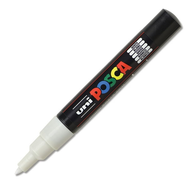Uni Posca Paint Marker White X Fine Bullet Tip 0 7 Mm Walmart Com Walmart Com