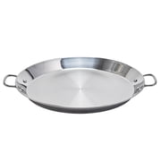 Garcima 16-inch Stainless Flat Bottom Paella Pan, 40cm