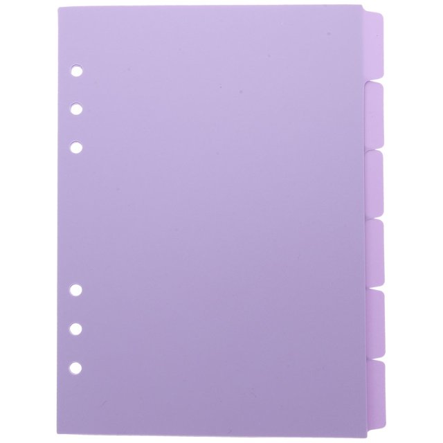 HLONK 6 Pcs Séparateurs de Classeur Pages de Classeur Séparateurs de Classeur Colorés