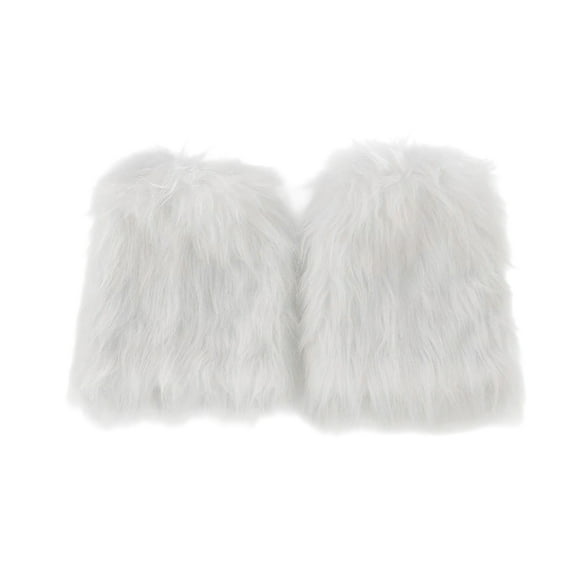 Soft Plush Leg Warmers for Women Comfortable Warm Full Coverage Leg Covers Solid Color Thicken Furry Fleece Boot Socks