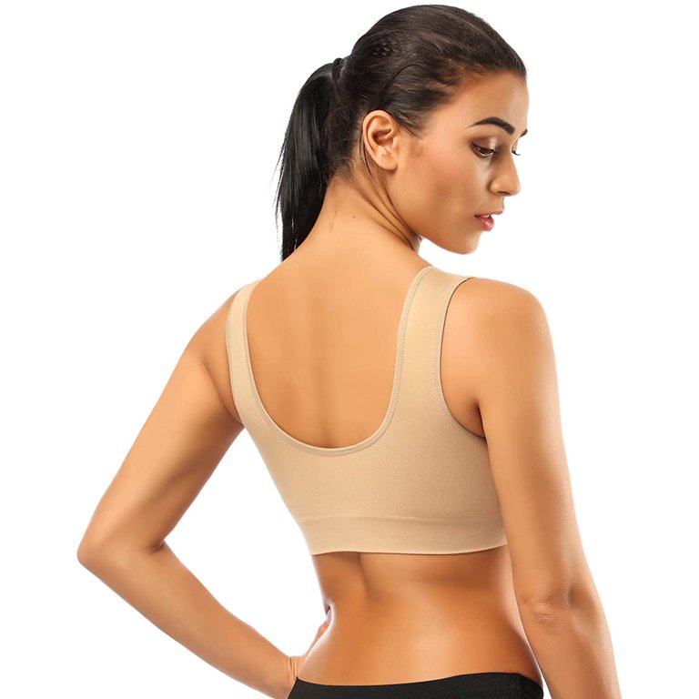 Super Comfort Bra, Womens Sports Bras Removable Pads Plus Size Sleep Bras  For Girls In Yoga Bralette Leisure Stretch Crop Tops Vest