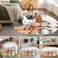 thumbnail image 5 of Easter Bunny Round Area Rug 8Ft Washable Large Circle Rugs for Living Room Dorm, Cute Rabbits Colorful Eggs Spring Rustic Flower Non-Slip Carpet Floor Mats Indoor Outdoor Carpet Runner Home Decor, 5 of 8