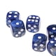 thumbnail image 5 of Juego de 10 dados de colores de 6 caras, transparentes, para juegos de cartas de mesa, 16 Plata azul, 5 of 7