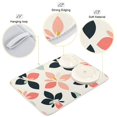 thumbnail image 3 of Yayeee Dish Drying Mat for Kitchen Counter 18"x24" Microfiber Absorbent Pad, Black Retro Flower, 3 of 7