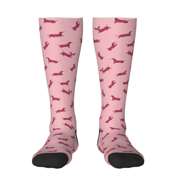 Balery Dachshund Dog Puppy Calcetines novedosos Calcetines deportivos Calcetines hasta la rodilla Calcetines de algodón Calcetines originales y geniales