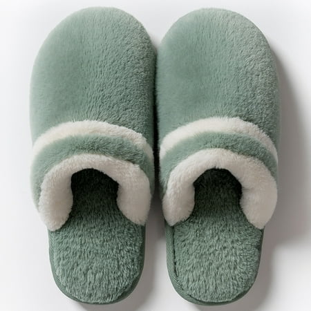 

Autumn and Winter Women s New Simple Warm and Non slip Plush Slippers
