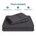 thumbnail image 3 of Bare Home Premium 1800 Collection 4-Piece Bed Sheet Set, California King, Forged Iron Gray, 3 of 11