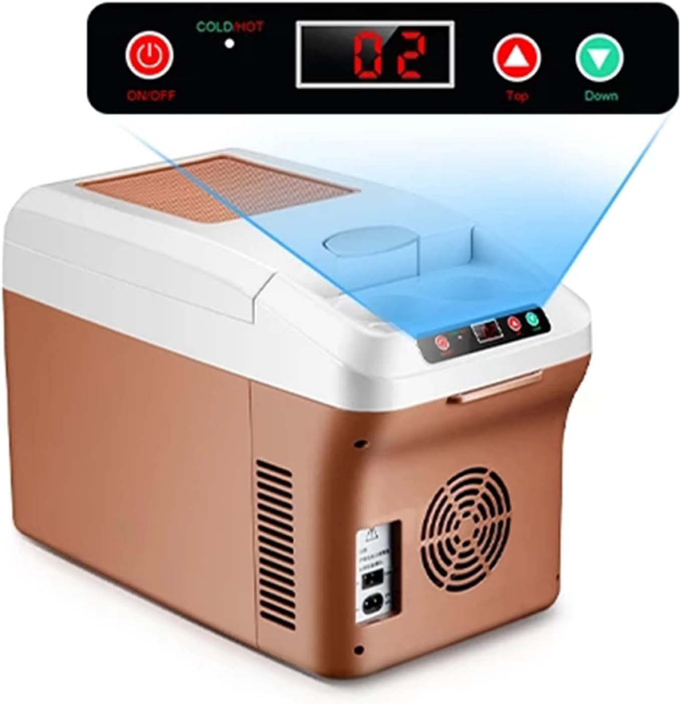 15L Car Electric Cooler and Warmer 12V/24V/110V, Hot Cold Portable Electric Cool Box Mini Fridge Quiet Camping Freezer Vehicle Truck RV Boat,Fast Cooling for Both Car And Home Use