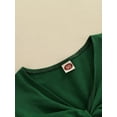 thumbnail image 5 of Qiylii Girl Sister Matching Christmas  Printing Stitching Short Sleeve Romper or Dress, 5 of 8