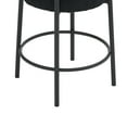 thumbnail image 6 of 24" Tall, Round Bar Stools, Set of 2 - Contemporary upholstered dining stools for kitchens, coffee shops and bar stores - Includes sturdy hardware support legs Black, 6 of 7