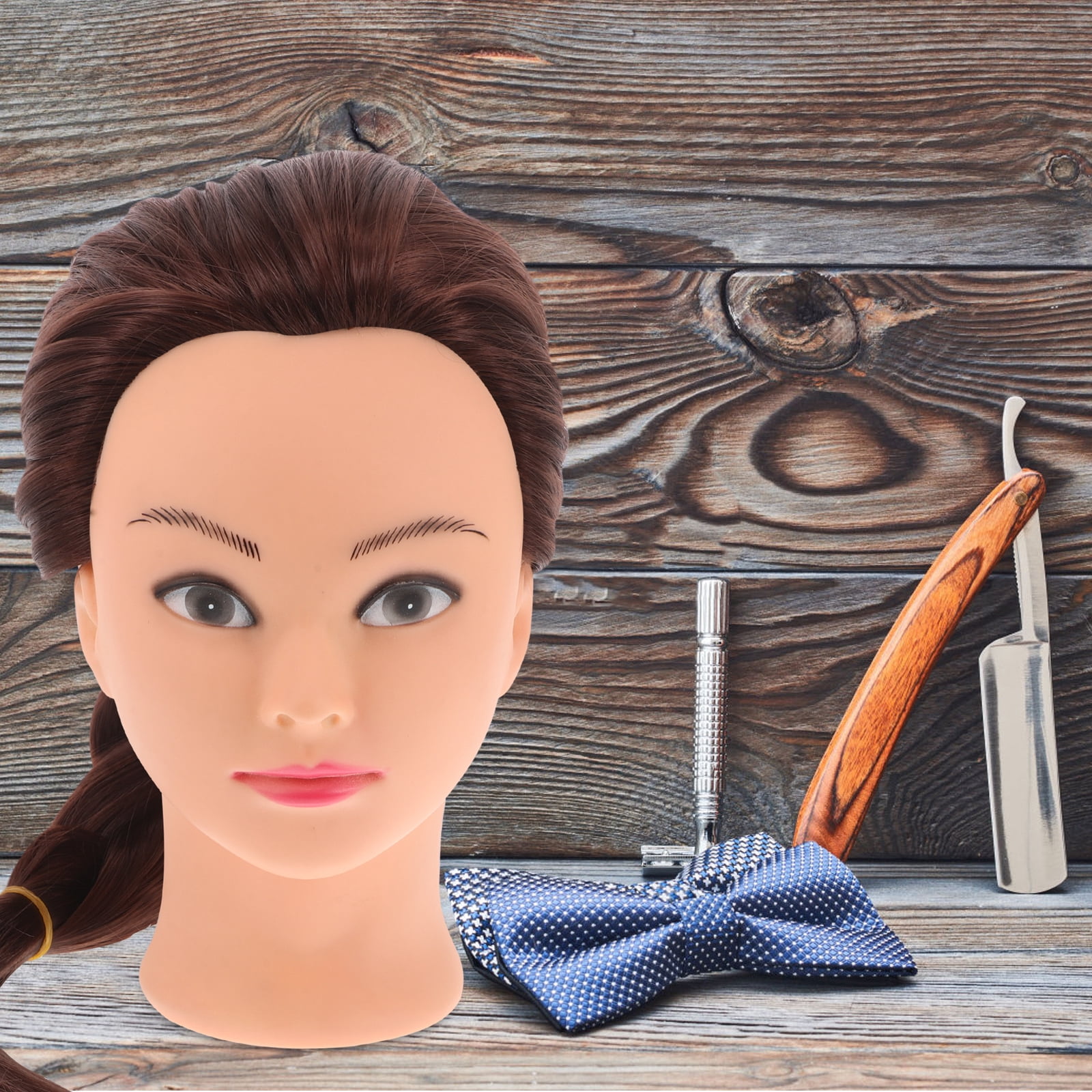 Zehuanyu Brown Hair Mannequin Model for Hair Styling Practice and Training Figurine
