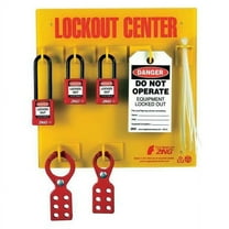 Zing Lockout Station,Filled,3 Padlocks 7113