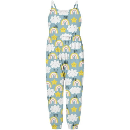 

QWERTYU Infant Baby Toddler Children Clothes Sleeveless Jumpsuit for Girl Summer Cotton Strap Leopard Romper 1Y-6Y 90