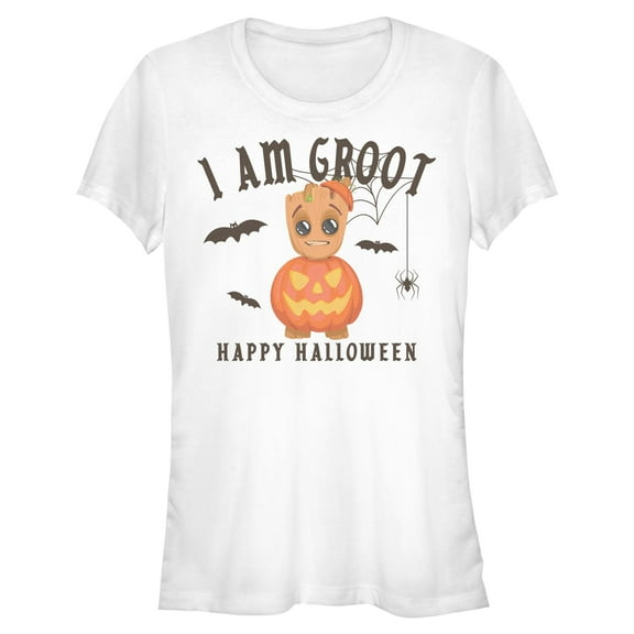 Juniors Marvel I Am Groot Happy Halloween T Shirt