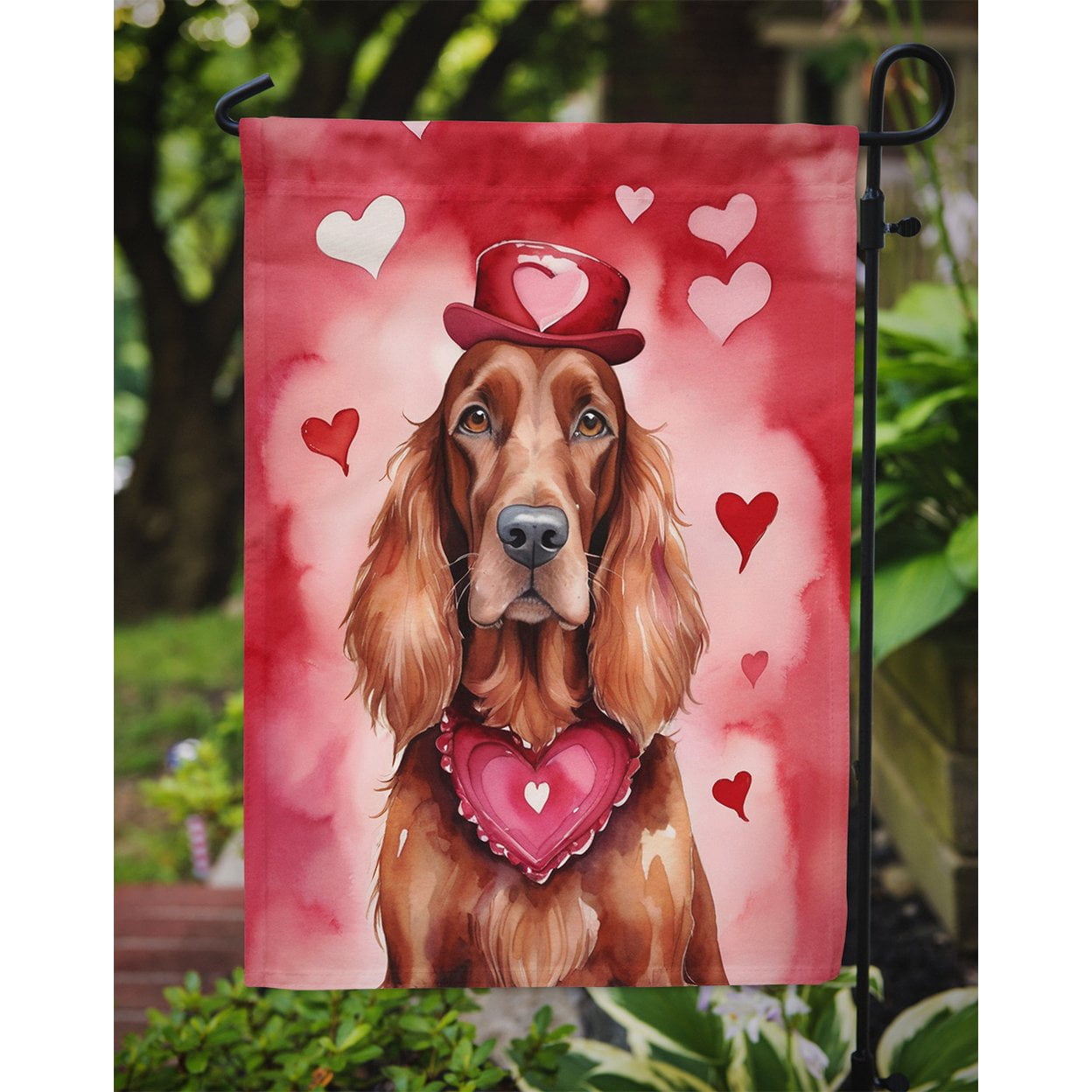 Irish Setter My Valentine Garden Flag 11.25 in x 15.5 in