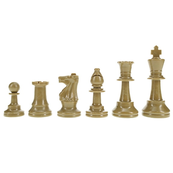 WE Games Color Bright Chess Pieces Half Set - Includes 17 Pieces in Gold