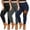 Black/Grey/Navy, variant on 3 Pack Plus Size Fleece Lined Leggings Women -Stretchy X-Large-4X Warm Winter Yoga Pants Thermal Leggings