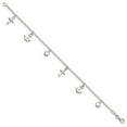 thumbnail image 3 of FJC Finejewelers 925 Sterling Silver Cross, Anchor, Heart Bracelet 7.5 Inches x 9 mm, 3 of 6