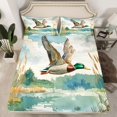 thumbnail image 2 of Feelyou Rustic Wildlife Duck Full Size Sheets, Nature Scenery Bed Sheets, 4-Piece, 2 of 7